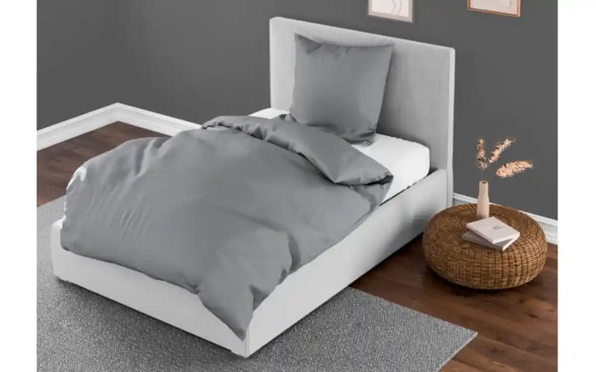 Bild 4 von Interlock Jersey Bettwäsche, anthrazit, 155 x 220 cm