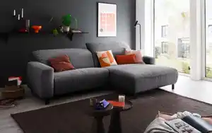 Candy - Wohnlandschaft Empire, dunkelgrau, inkl. Kopfteilverstellungen