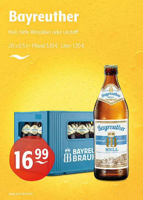 Bild 1 von Bayreuther Hell, Hefe-Weissbier oder Urstoff