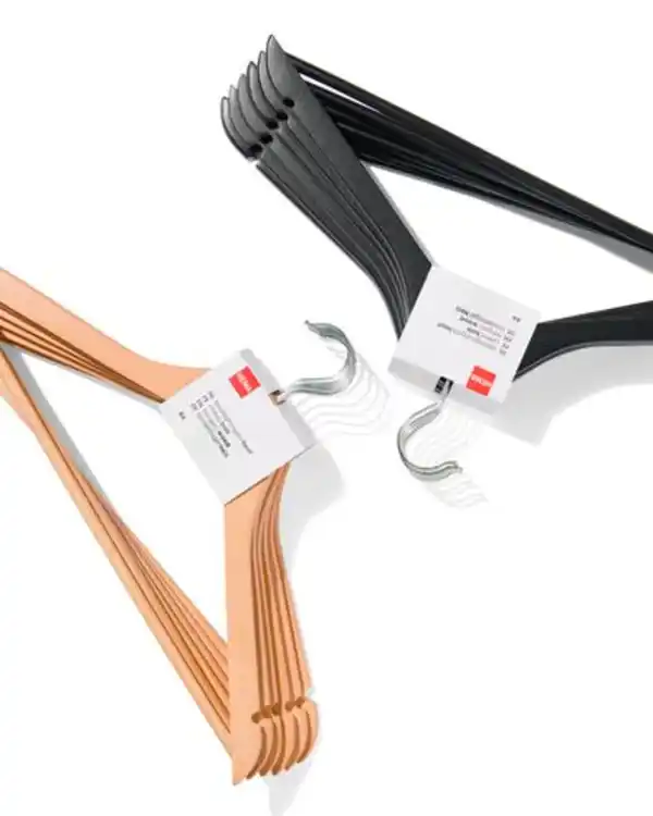 Bild 4 von 6 Kleiderbügel, Holz, schwarz