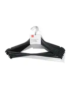 6 Kleiderbügel, Holz, schwarz