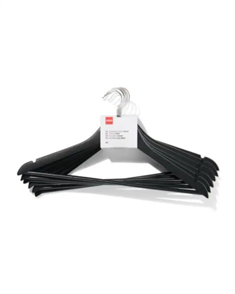 Bild 1 von 6 Kleiderbügel, Holz, schwarz