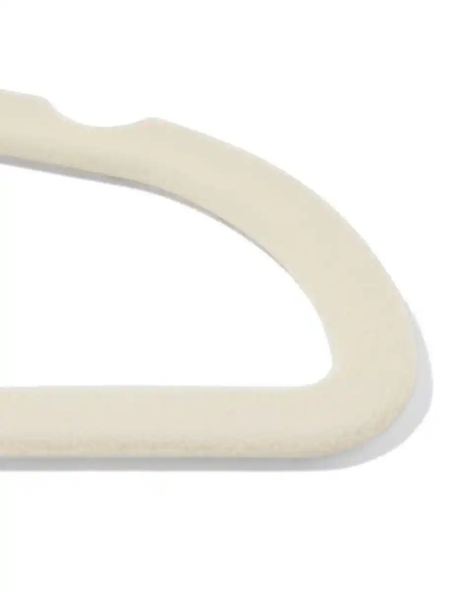 Bild 3 von 6er-Pack Kleiderbügel, Velours, weiß