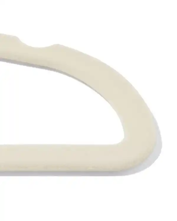 Bild 3 von 6er-Pack Kleiderbügel, Velours, weiß