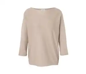 Feinstrickpullover, beige meliert