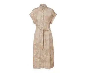 Bedrucktes Leinenkleid