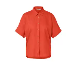 Leinenbluse, orange