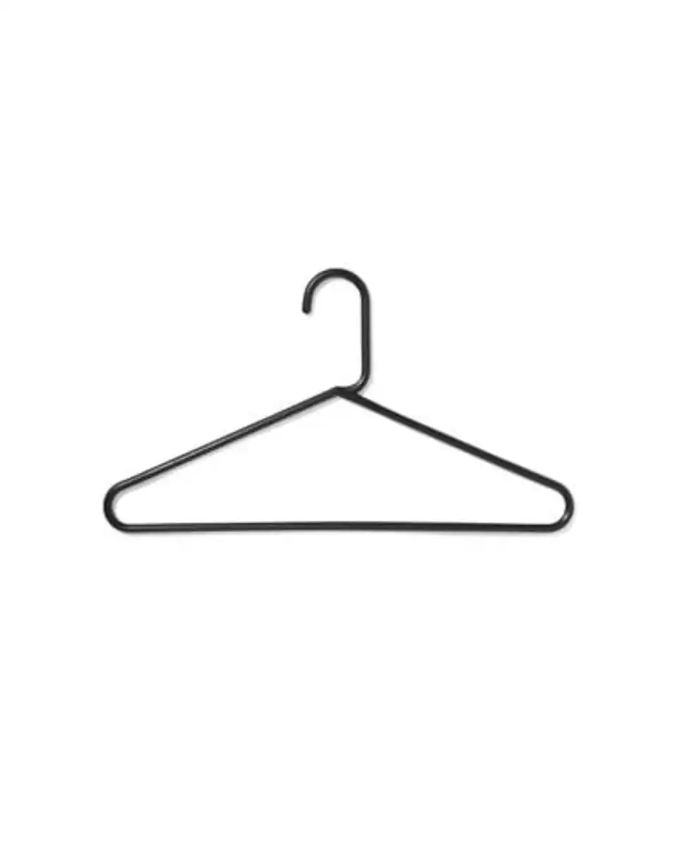 Bild 1 von 6er-Pack Kleiderbügel, Kunststoff, schwarz