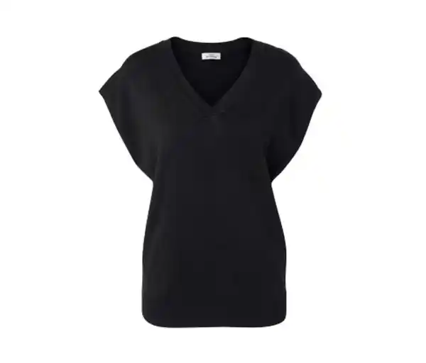 Bild 1 von Kurzärmliger Feinstrickpullover, schwarz