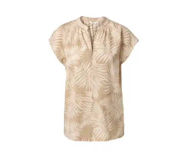 Bild 1 von Bedruckte Kurzarmbluse, beige