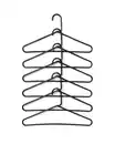 Bild 3 von 6er-Pack Kleiderbügel, Kunststoff, schwarz