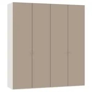 Jutzler Drehtürenschrank, Creme, Hellbraun, Holzwerkstoff, 2 Fächer, 203x220x59 cm, Typenauswahl, Beimöbel erhältlich, umfangreiches Zubehör in verschiedenen Holzarten Größen Holzdekoren indiv