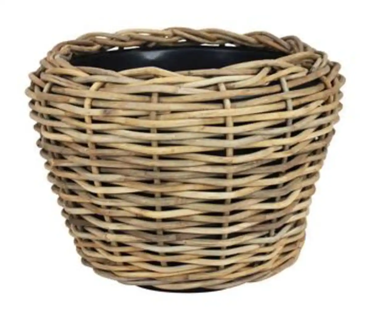 Bild 1 von Van der Leeden Rattantopf Drypot, rund, grau