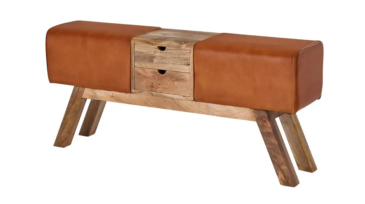 Bild 1 von Sitzbank mit Schubladen 120 cm Mangoholz lackiert - TUVA