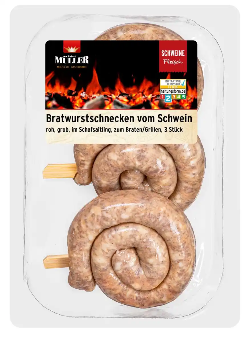 Bild 1 von ROBERT MÜLLER Bratwurstschnecken, 3 St. = 300-g-Packg.