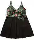 Bild 1 von Badekleid mit Knotendetail, schwarz bedruckt