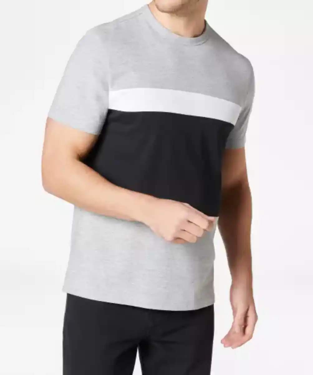 Bild 1 von T-Shirt mit Einsätzen, grau/schwarz