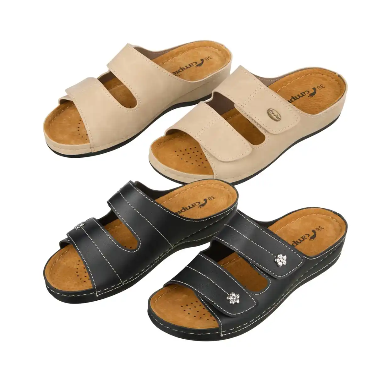 Bild 1 von CAMPRELLA Damen-Pantoletten, Paar