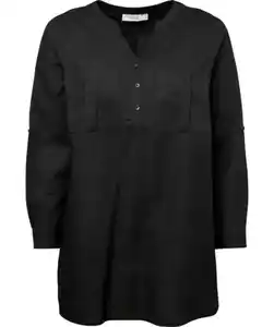 Longbluse, schwarz