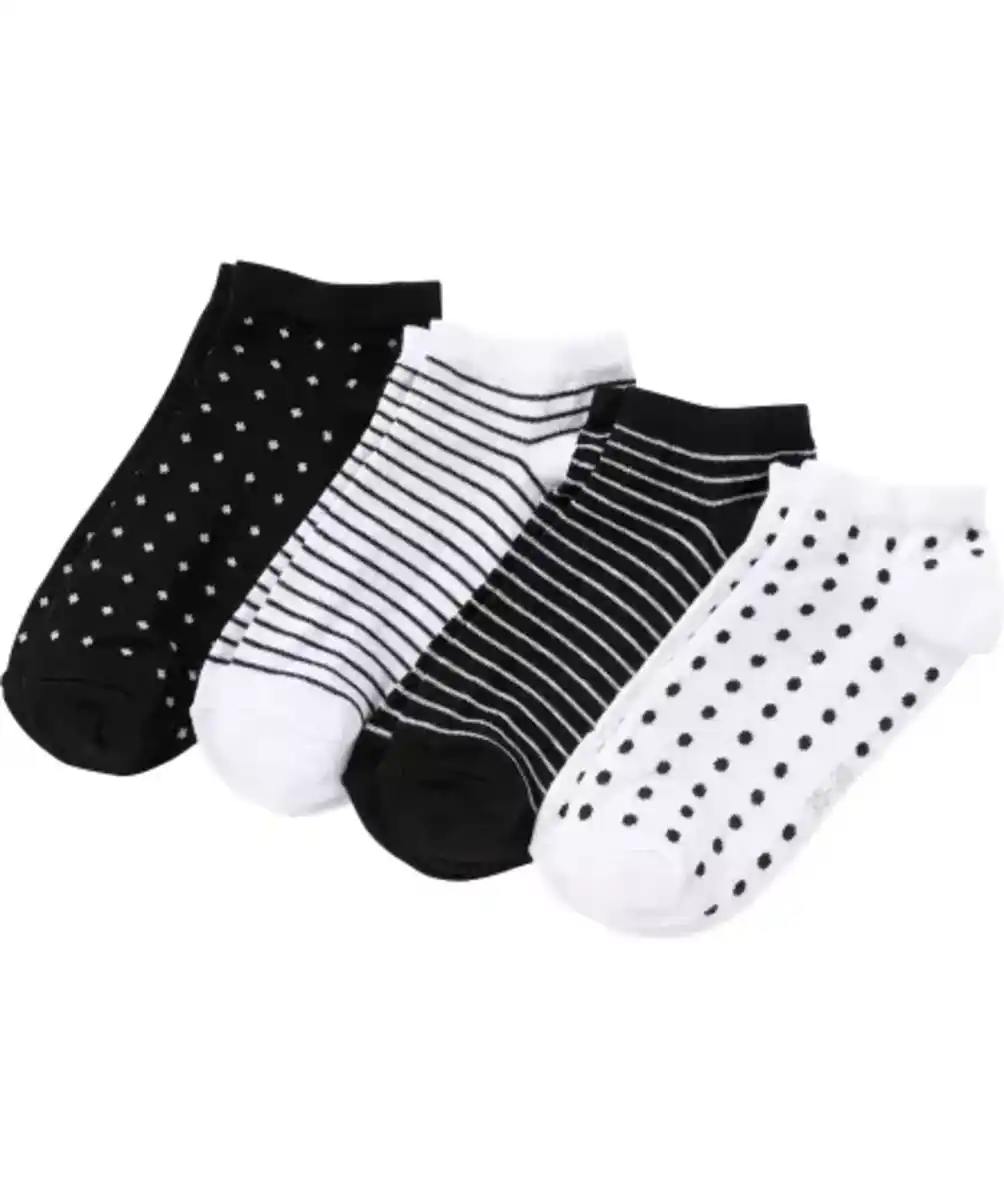 Bild 1 von Gemusterte Sneakersocken, schwarz
