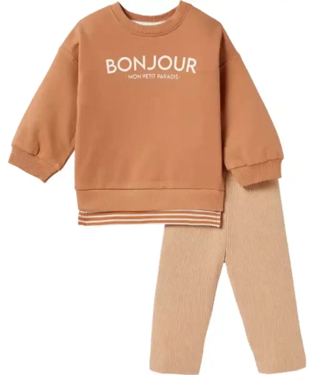 Bild 1 von Sweatshirt + Leggings, camel