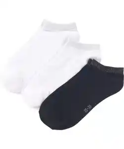 Sneakersocken mit metallisiertem Garn, schwarz