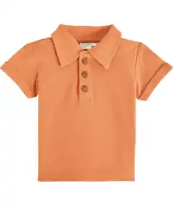 Poloshirt aus Baumwolle, terrakotta