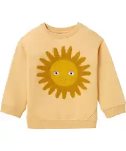 Sweatshirt mit 3D-Stickerei, apricot