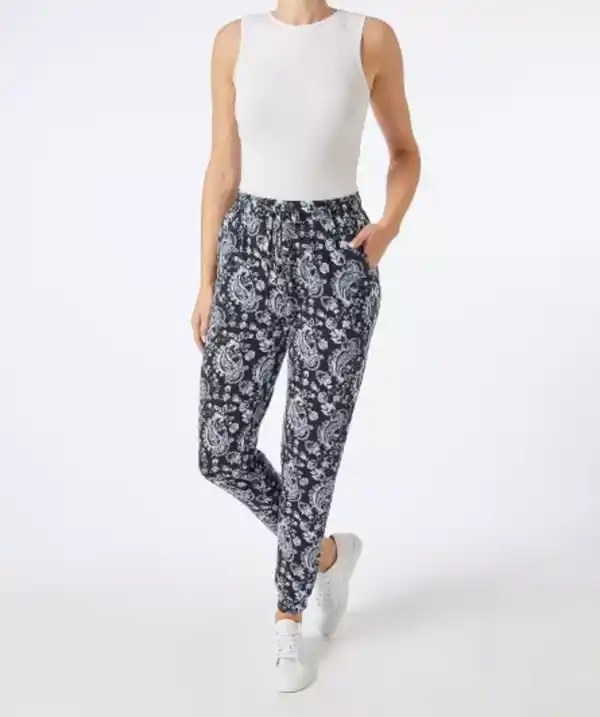 Bild 1 von Freizeithose Paisley, blau bedruckt