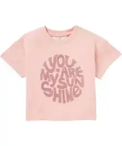T-Shirt mit Stickerei, rosa