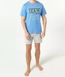 Kurzer Pyjama, blau
