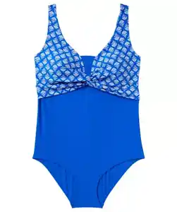 Blauer Badeanzug, blau