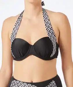 Balconette Bikini-Oberteil, schwarz