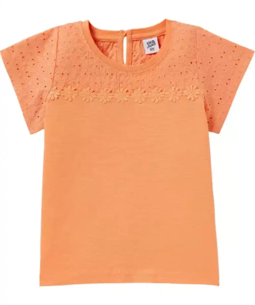 Bild 1 von T-Shirt mit Lochstickerei, apricot