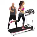 Bild 1 von Miweba Sports Laufband Home Track HT1000F, klappbar, mit Steigung, 1-16km/h, Quick-Speed, Safety-Key (Weiß)
