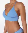 Bild 1 von Triangel Bikini-Oberteil, weiß/blau