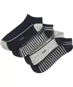 Gemusterte Sneakersocken, schwarz