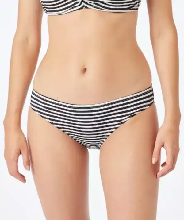 Bild 1 von Gestreifter Bikini-Slip, schwarz/weiß