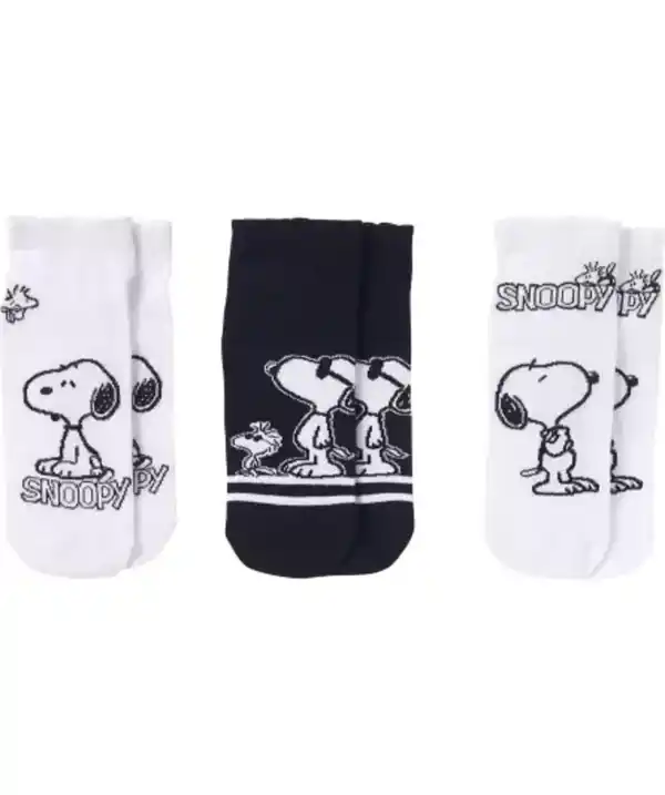 Bild 1 von Peanuts Lizenz Sneakersocken, weiß
