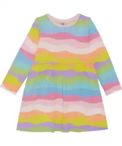Kleid in Regenbogenfarben, regenbogenfarben