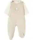 Bild 1 von Newborn Langarmshirt + Strampler aus Velours, Beige