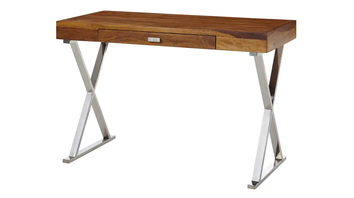 Bild 1 von Schreibtisch mit Schublade Sheesham massiv - 120 cm - SOLVIG