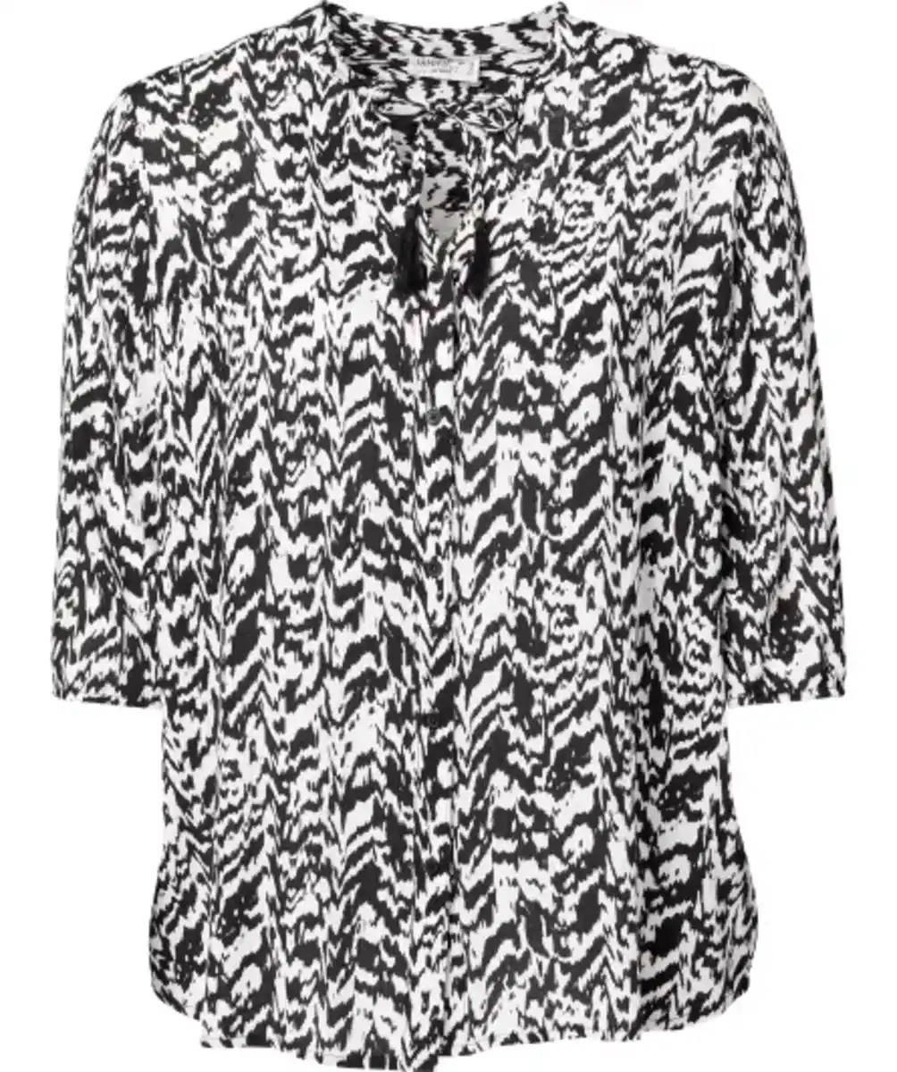 Bild 1 von Bluse mit Knopfleiste, Zebradruck