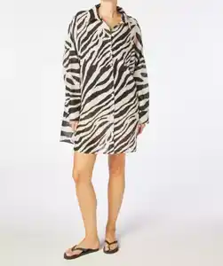 Strandtunika Zebra, Zebradruck
