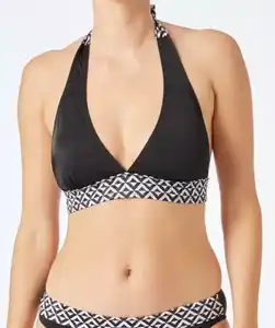 Triangel Bikini-Oberteil, schwarz