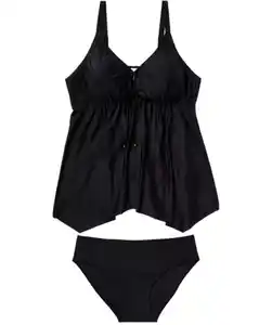 Tankini in Schwarz, schwarz