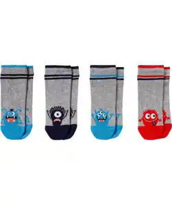Sneakersocken mit Monstern, grau