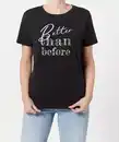 Bild 1 von T-Shirt mit Schriftzug, schwarz