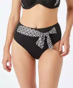 High-Waist Bikini-Slip, schwarz