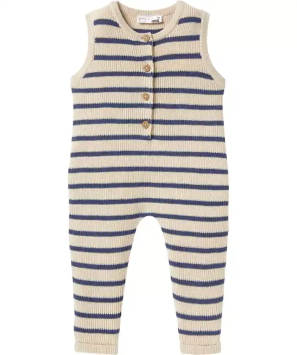 Bild 1 von Strick-Jumpsuit mit Streifen, blau